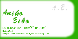 aniko bibo business card